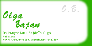 olga bajan business card